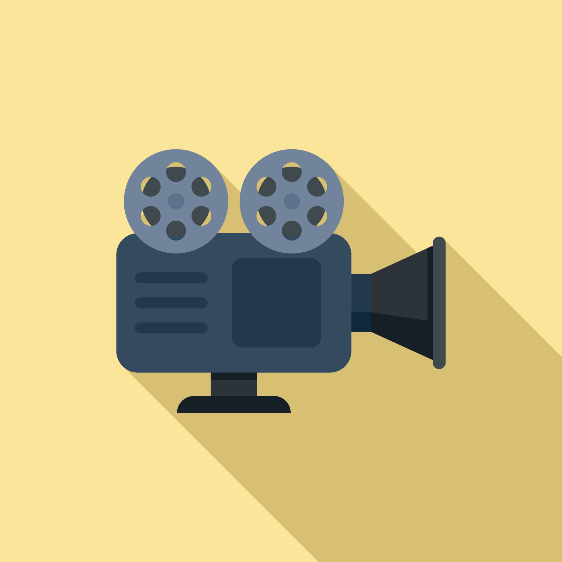 Cinema camera icon, flat style 14528924 Vector Art at Vecteezy