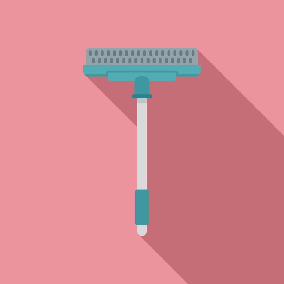 Cleaning sponge mop icon, flat style vector