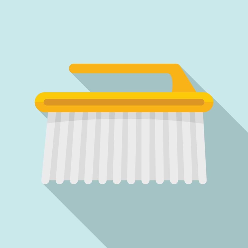 Cleaning surface brush icon, flat style vector