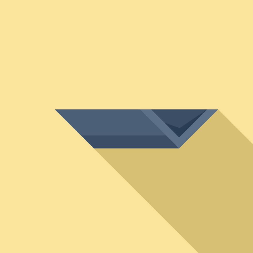 Rooftop gutter icon, flat style vector