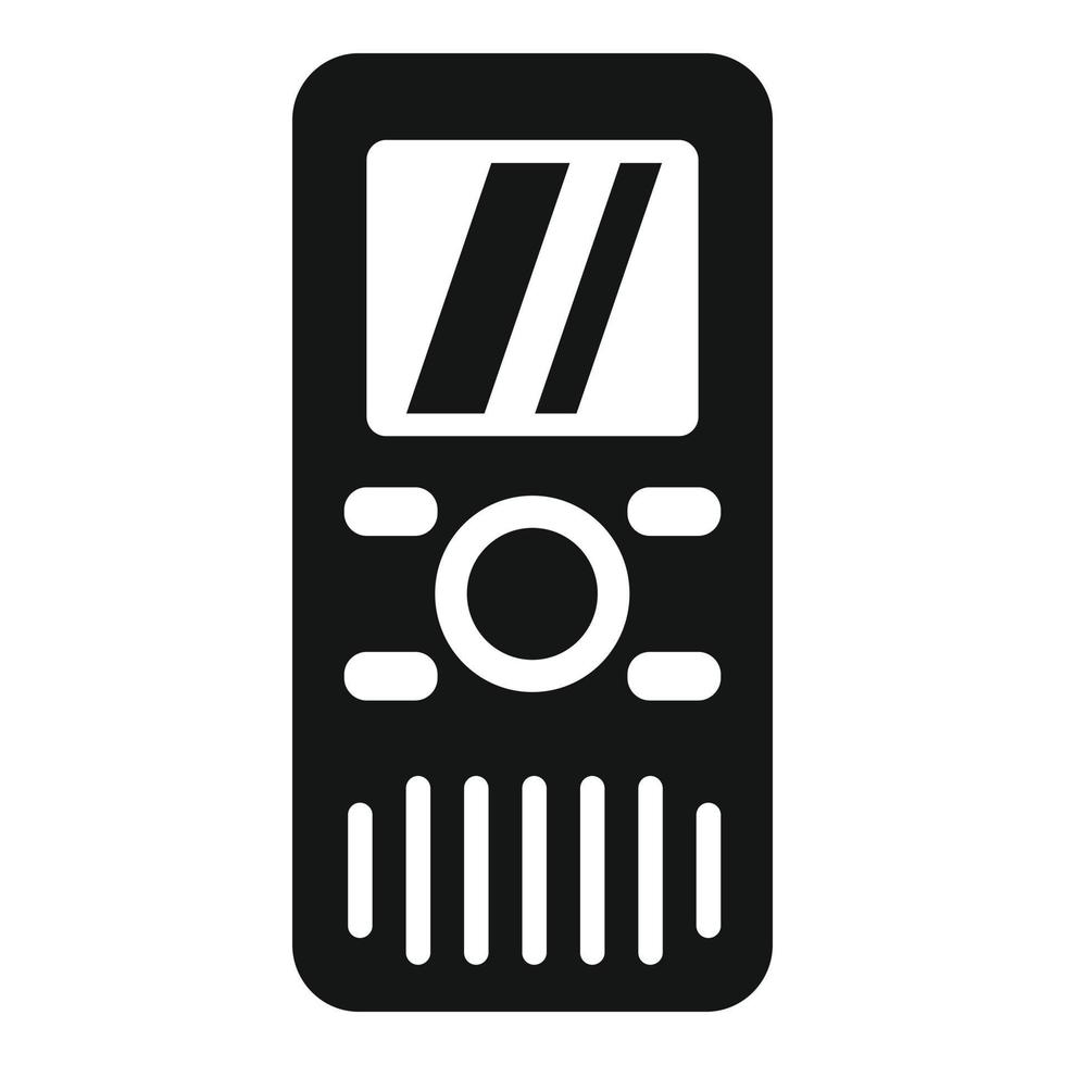 Dictaphone translator icon, simple style vector