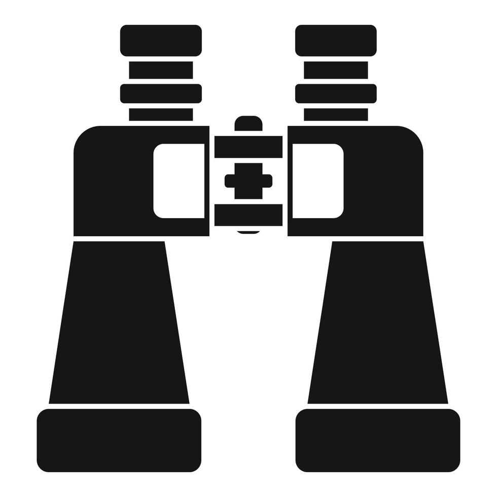 Binoculars icon, simple style vector