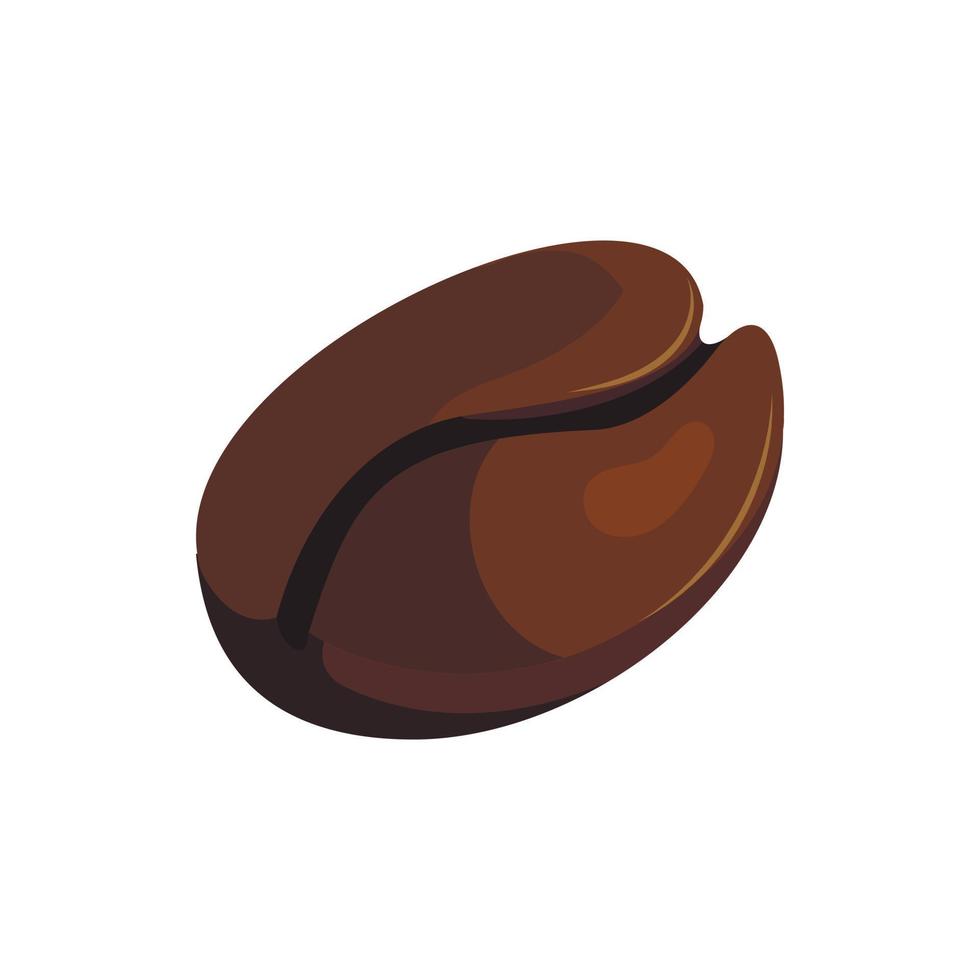 Coffee bean icon, cartoon style vector