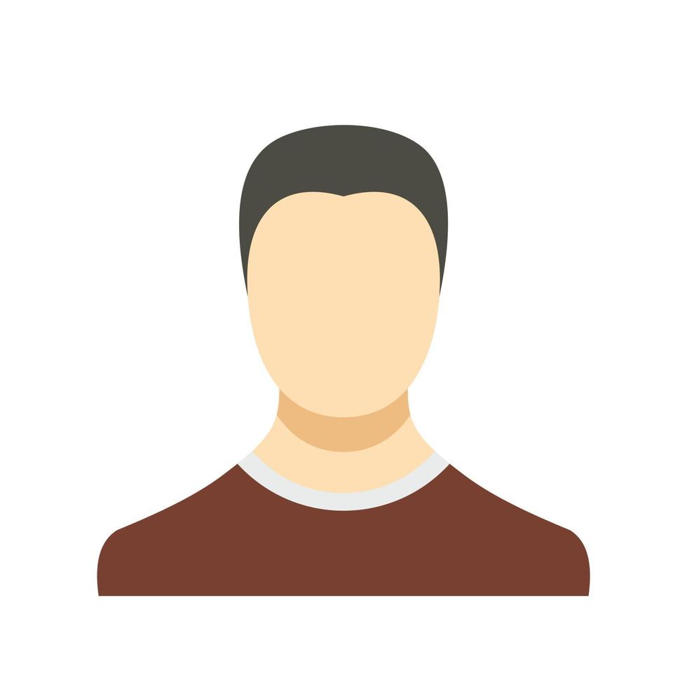 hombre avatar icono vector plano