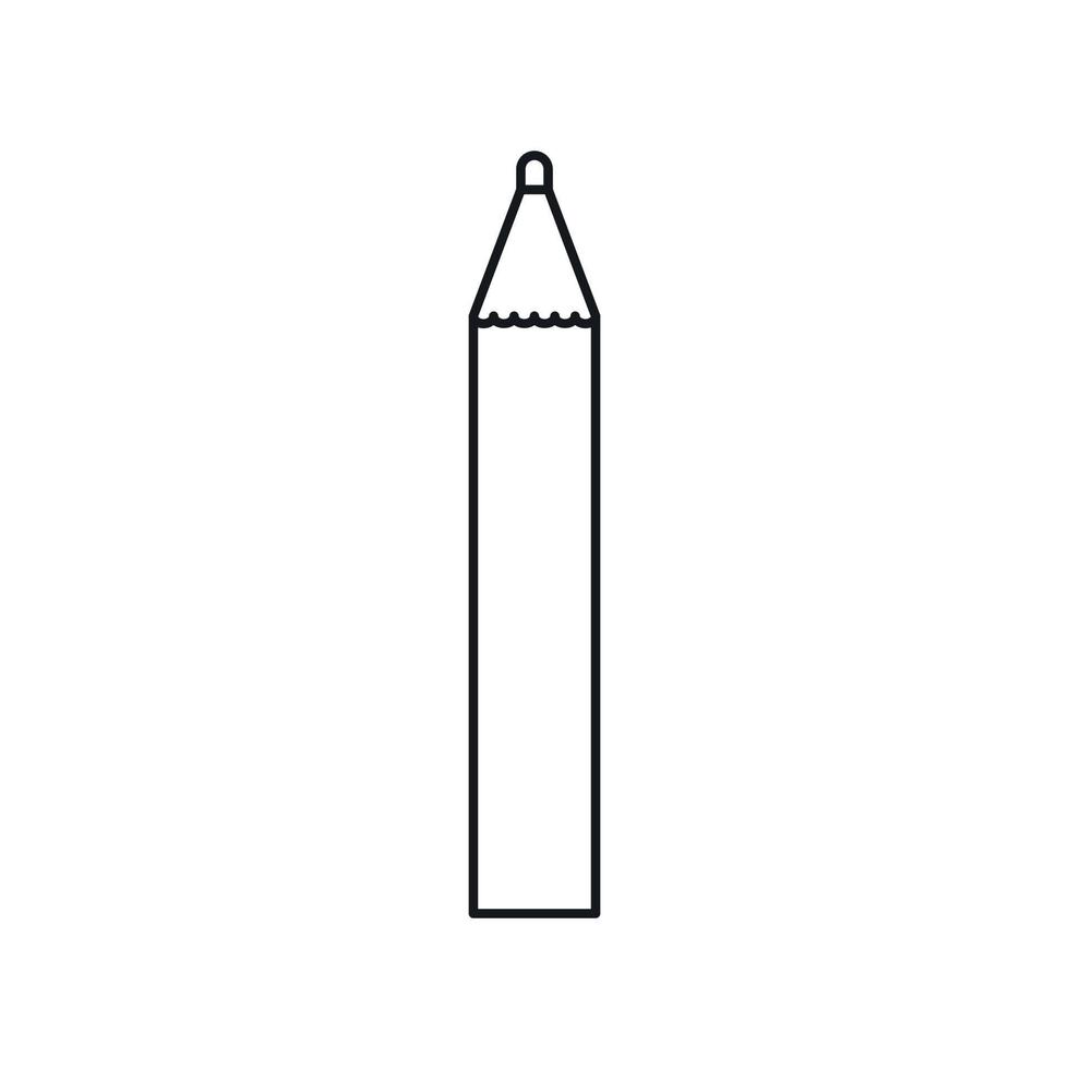 Pencil icon, outline style vector