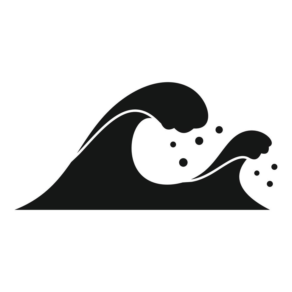 Earthquake tsunami icon, simple style vector