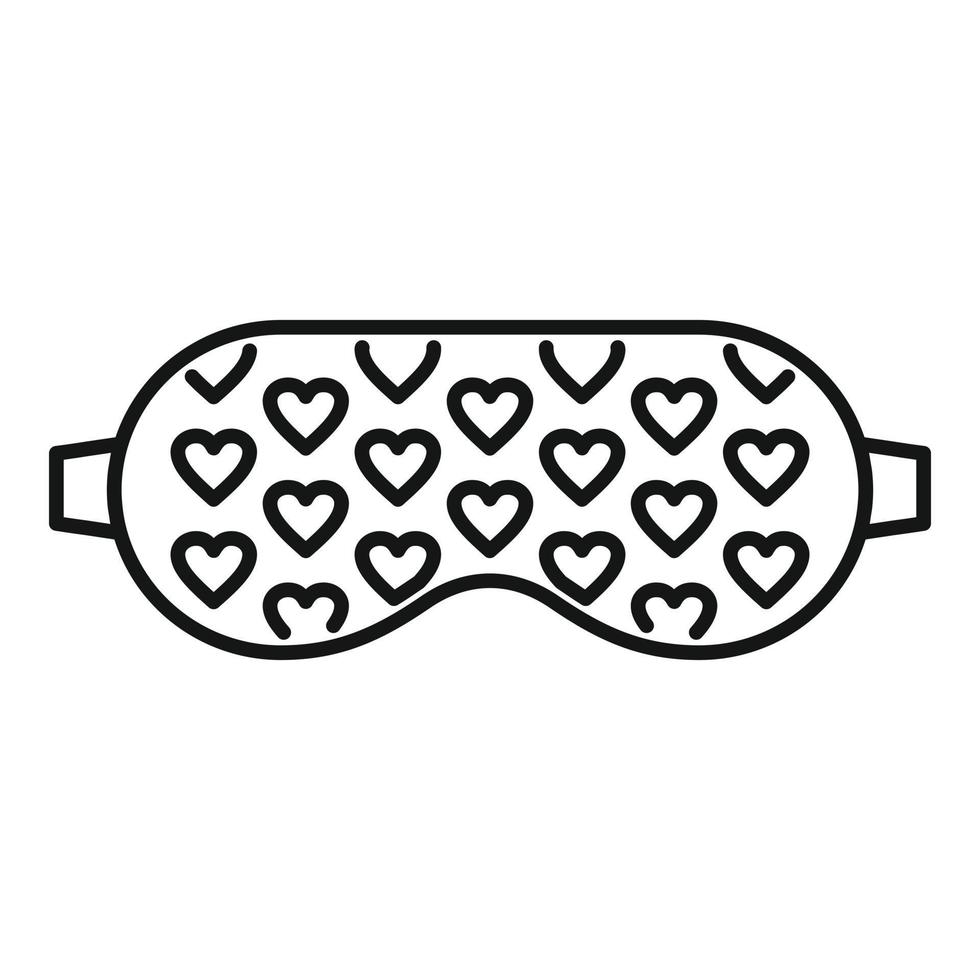 Bedtime sleeping mask icon, outline style vector