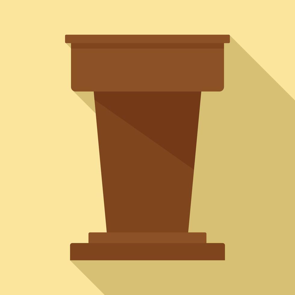 Lawyer tribune icon, flat style vector