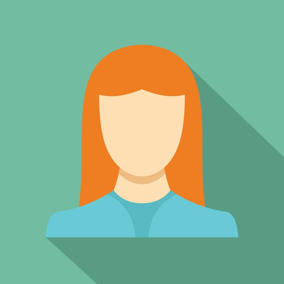 New woman avatar icon vector flat