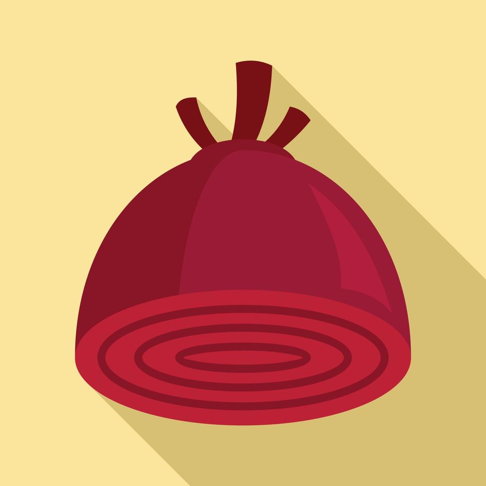 Cutted beet icon, flat style vector