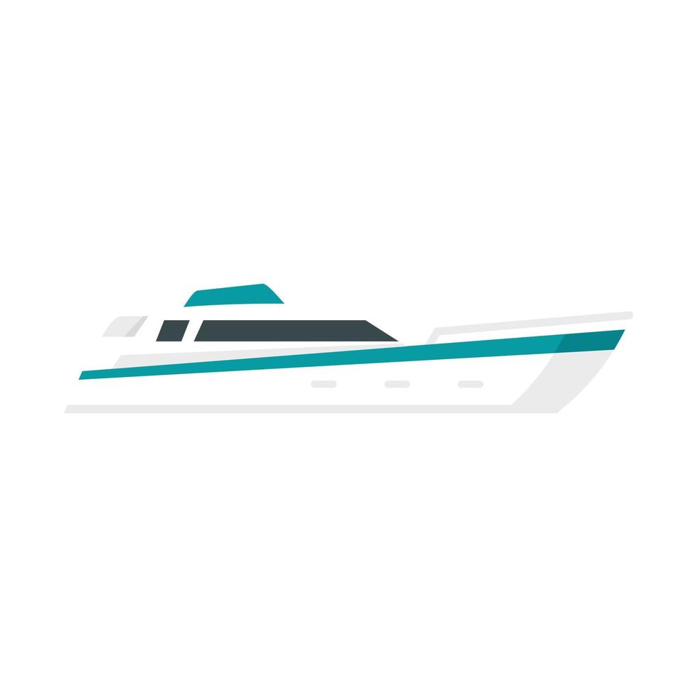 Sea motor ship icon, flat style vector