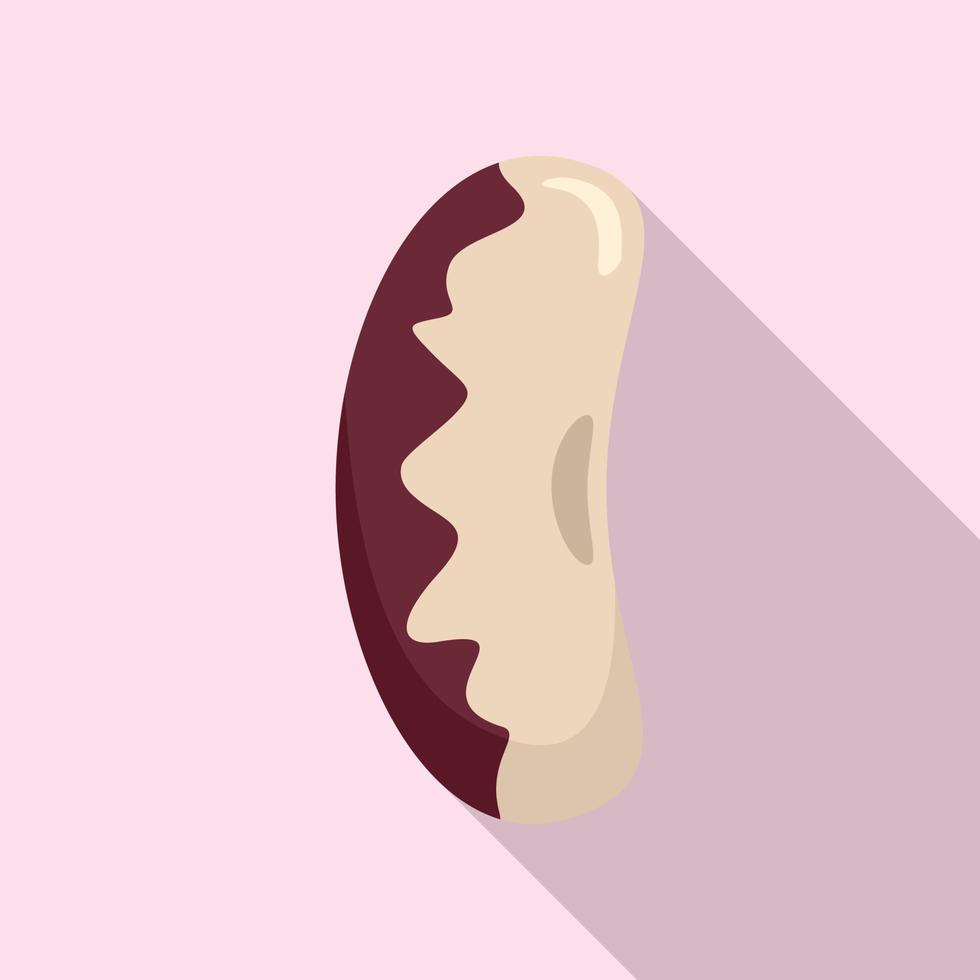 Legume kidney bean icon, flat style vector