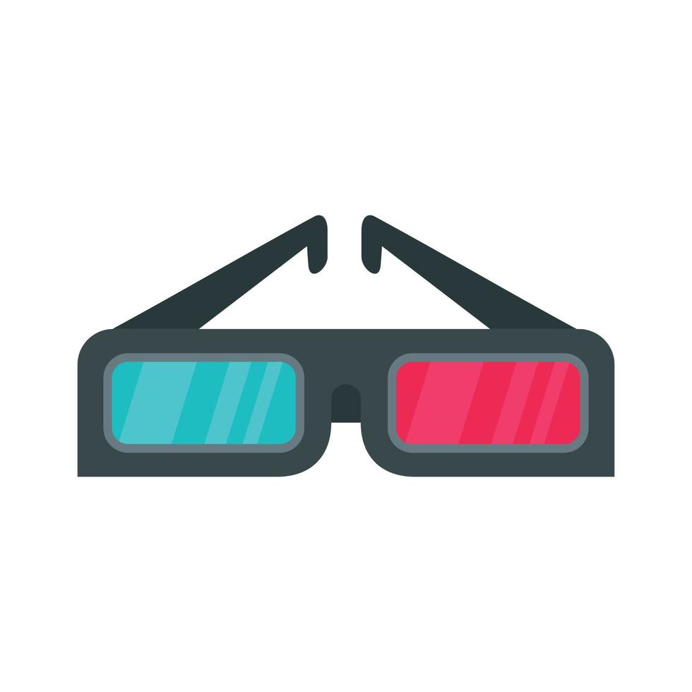 3d glasses icon, flat style vector