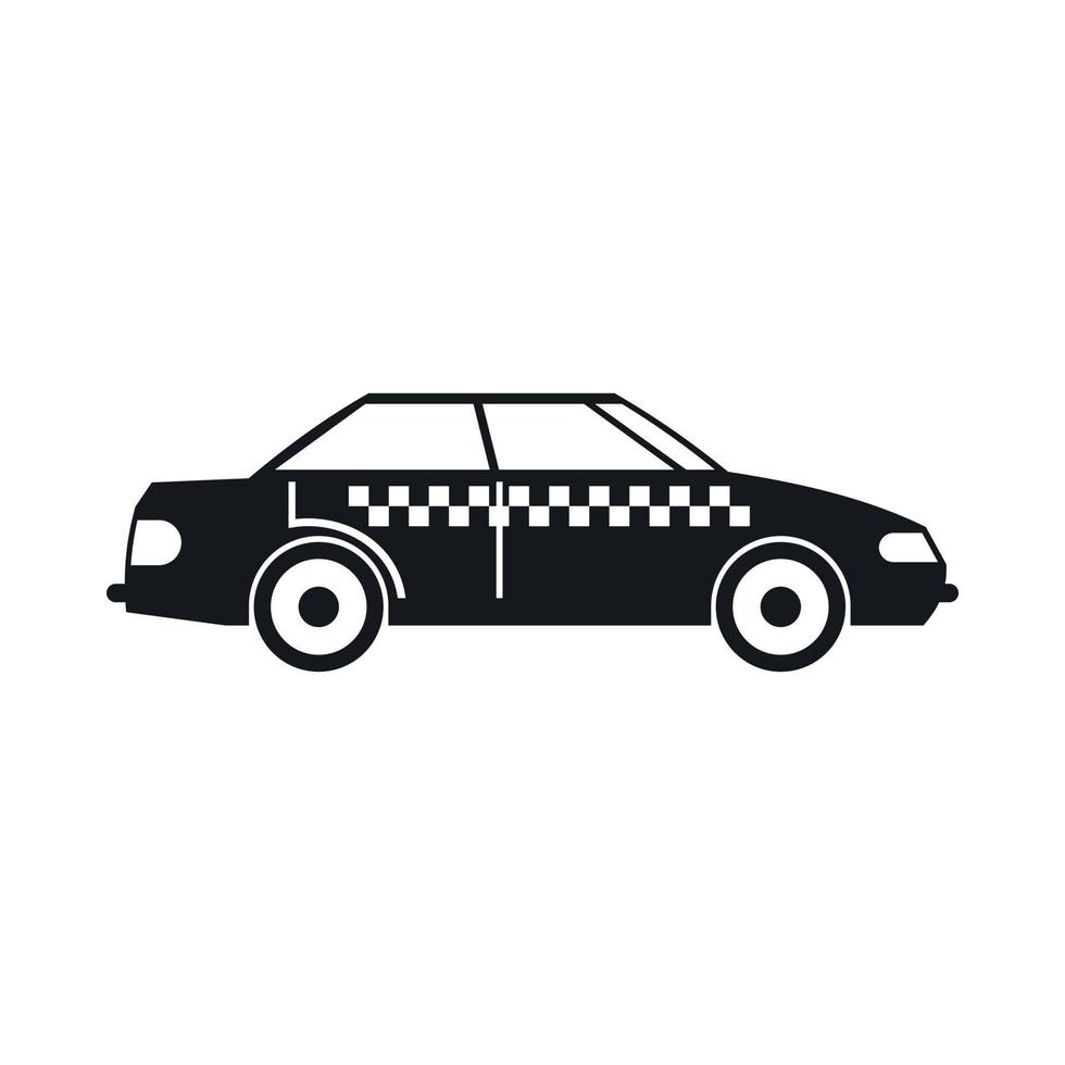 Taxi icon, simple style vector