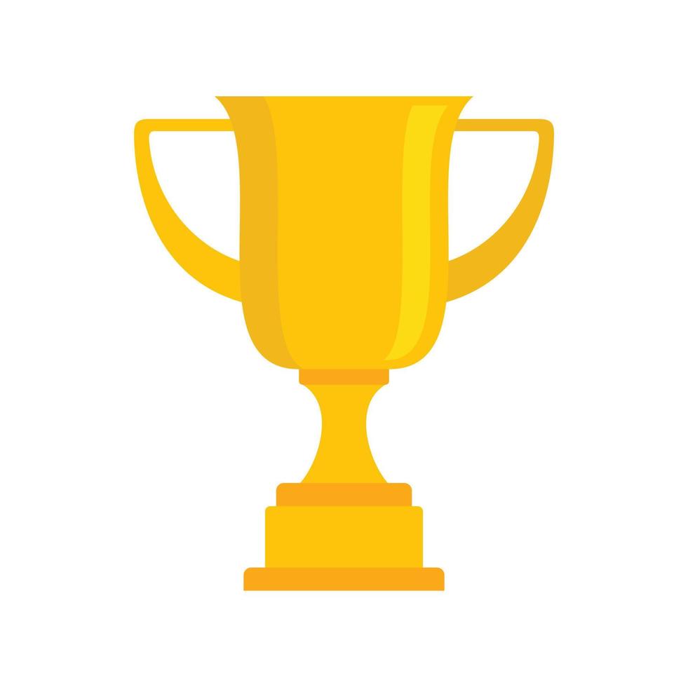 Sport gold cup icon, flat style vector