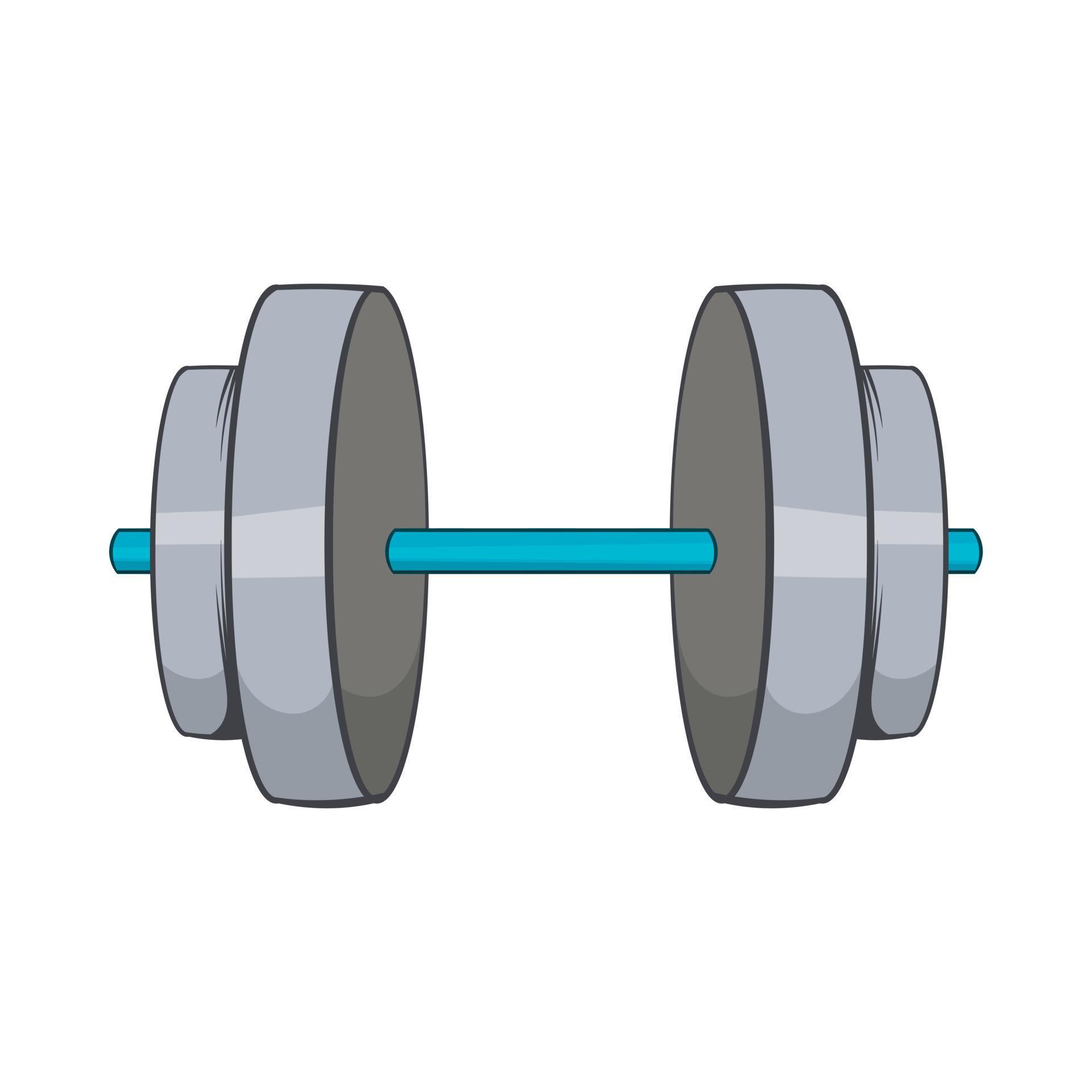 Dumbbell icon, cartoon style 14529055 Vector Art at Vecteezy