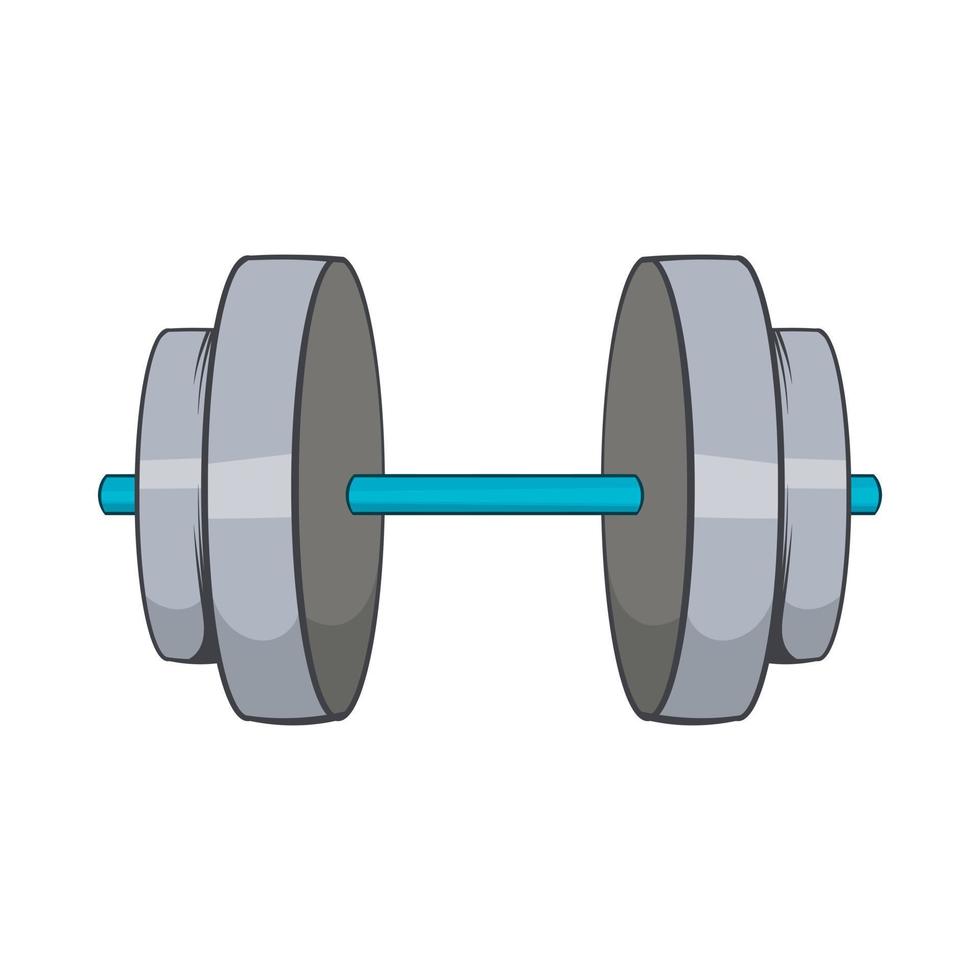 Dumbbell icon, cartoon style vector