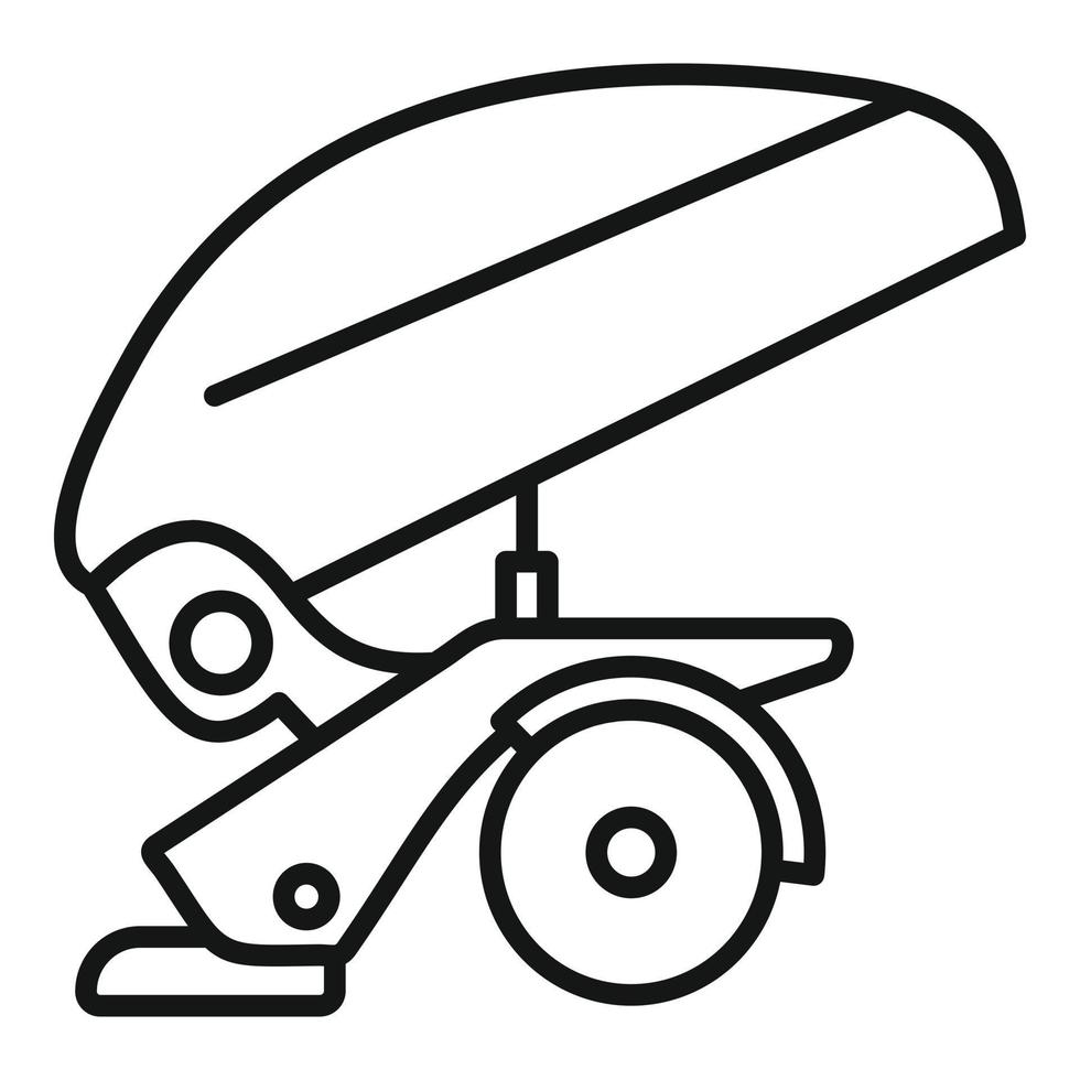 Agricultural trailer icon, outline style vector