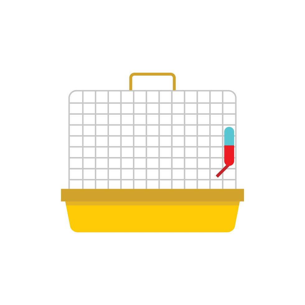 Animal cage icon in flat style vector