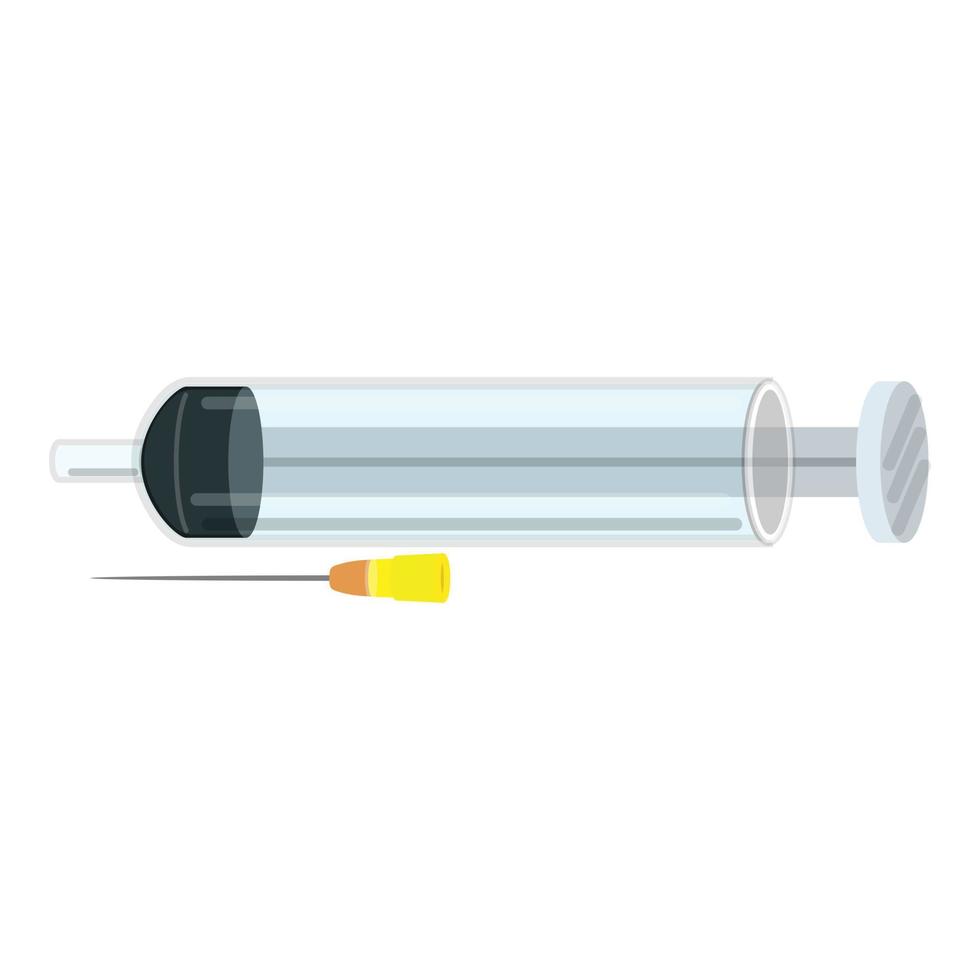 Used syringe icon, cartoon style vector