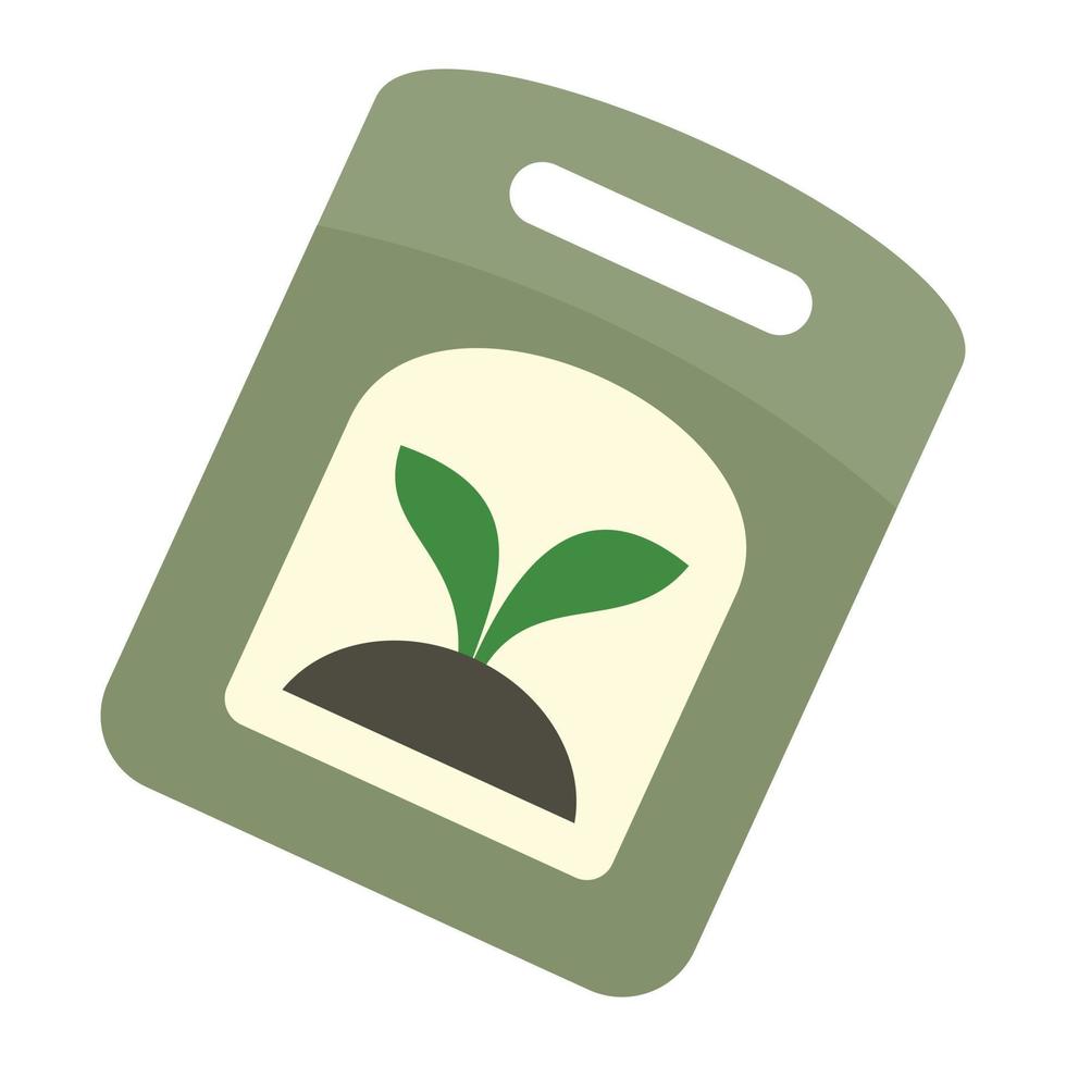 Seed pack icon, flat style vector