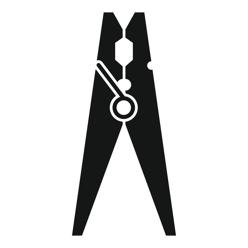 Album clothes pin icon, simple style vector