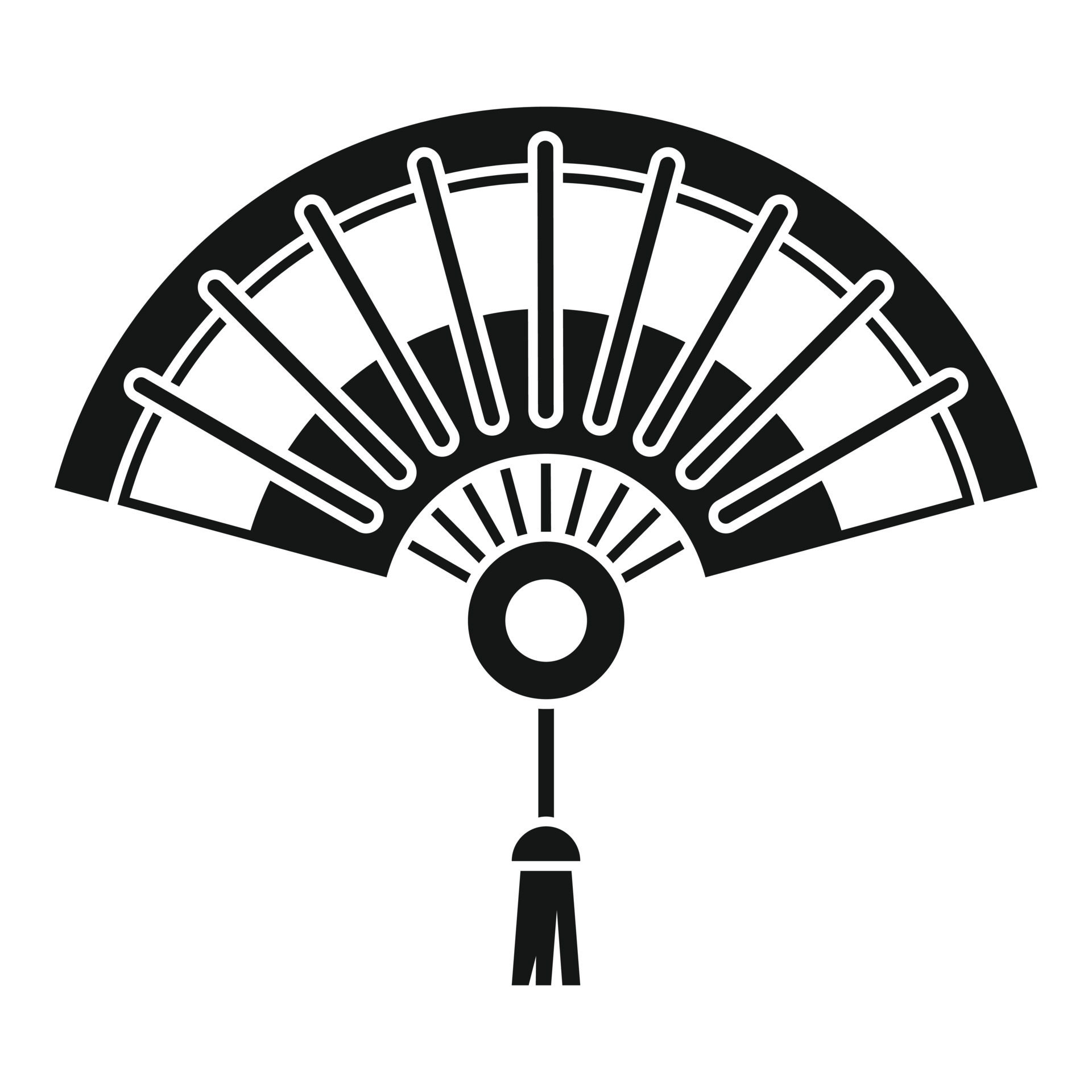 Handheld fan icon, simple style 14529138 Vector Art at Vecteezy