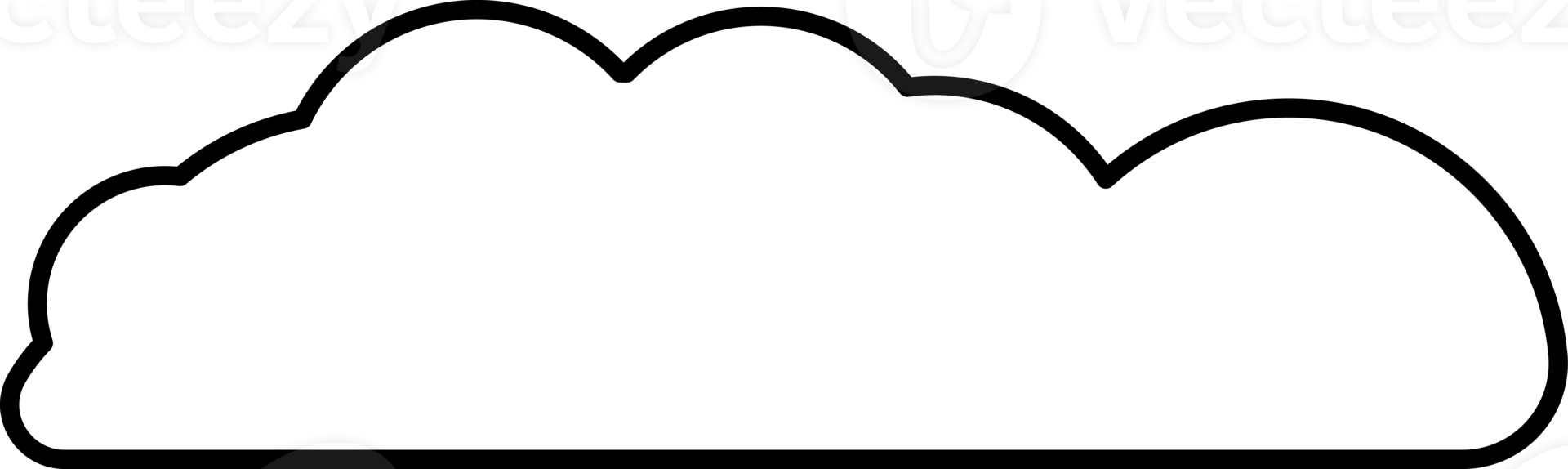 elemento de nube en tipo png. estilo de ilustración plana. objeto mínimo. png