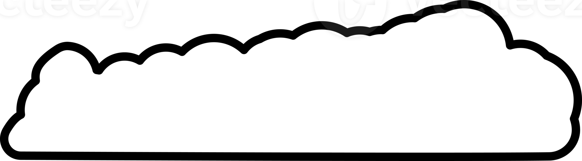 Cloud element in PNG type. Flat illustration style. Minimal object.
