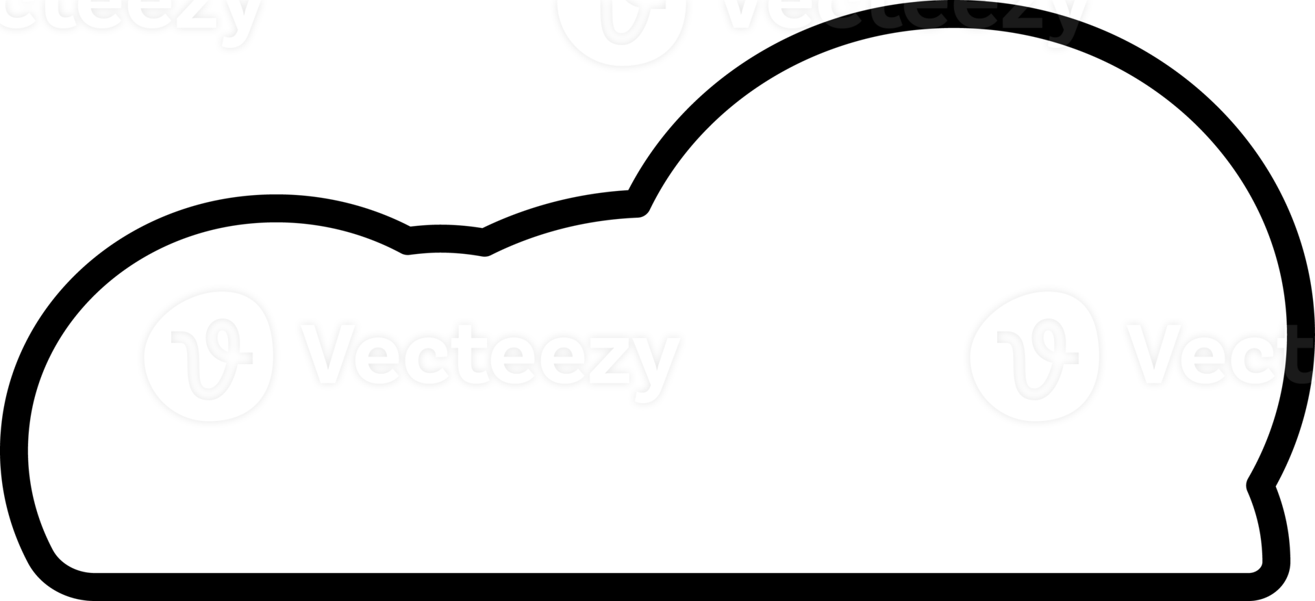 Cloud element in PNG type. Flat illustration style. Minimal object.