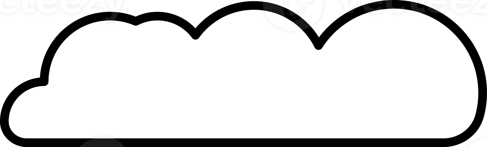 Cloud element in PNG type. Flat illustration style. Minimal object.