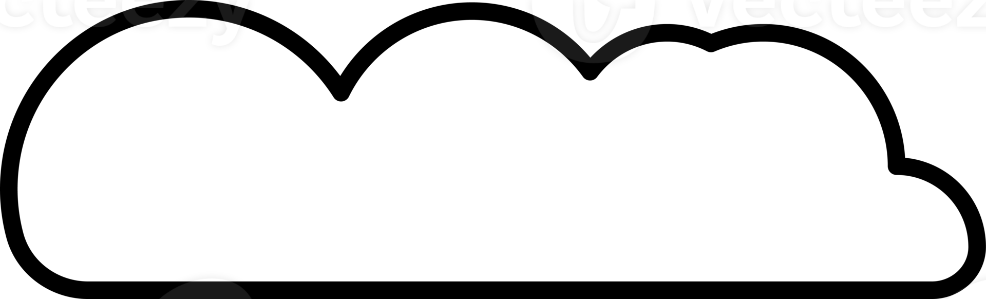 Cloud element in PNG type. Flat illustration style. Minimal object.