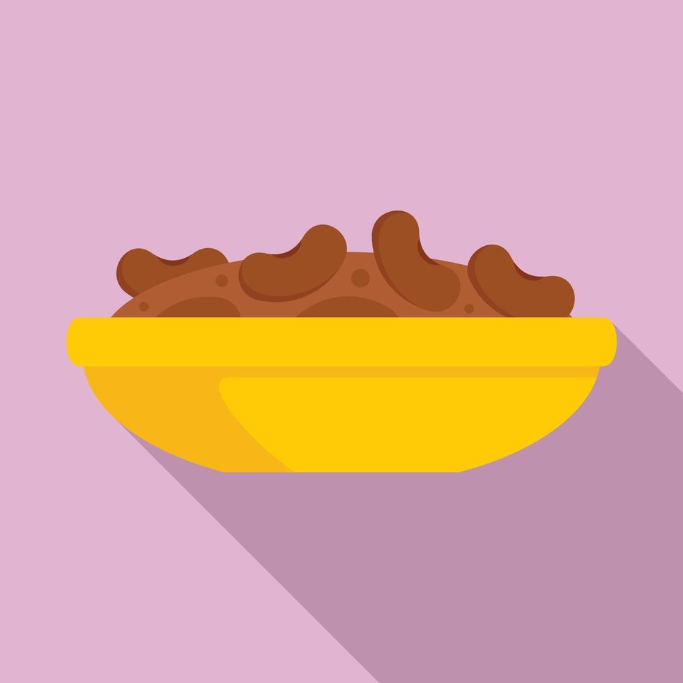 Mexican beans icon, flat style vector