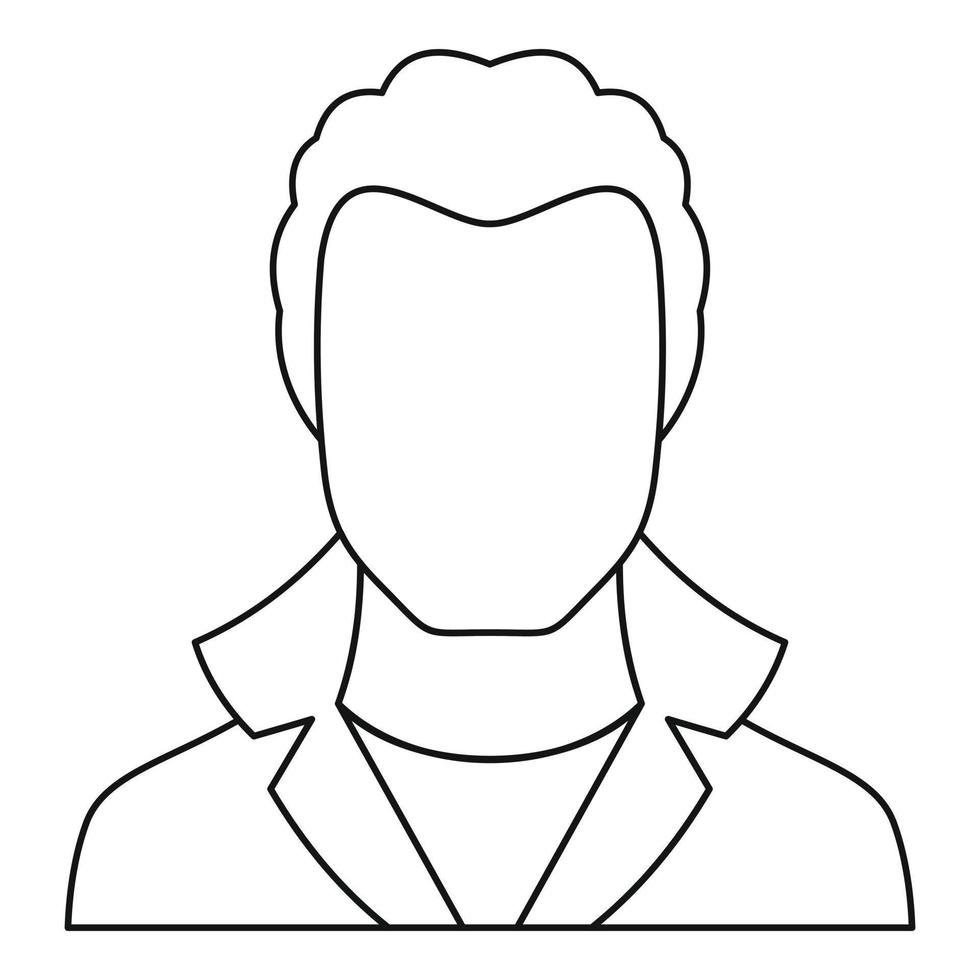 Man avatar icon vector thin line