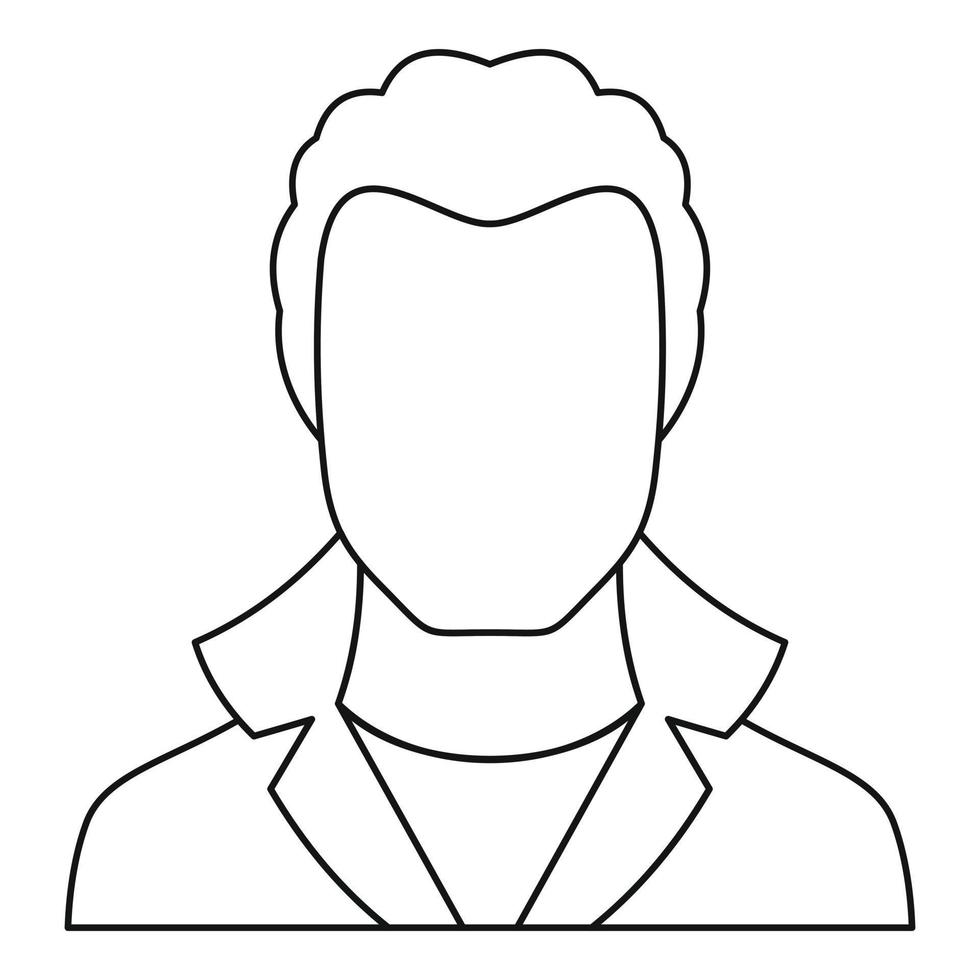 Man avatar icon vector thin line