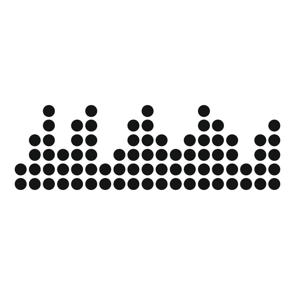 Equalizer media radio icon, simple black style vector