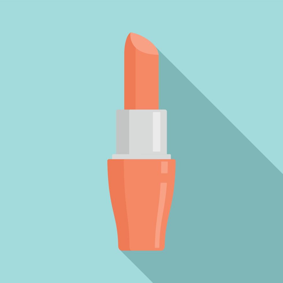 Makeup lipstick icon, flat style vector