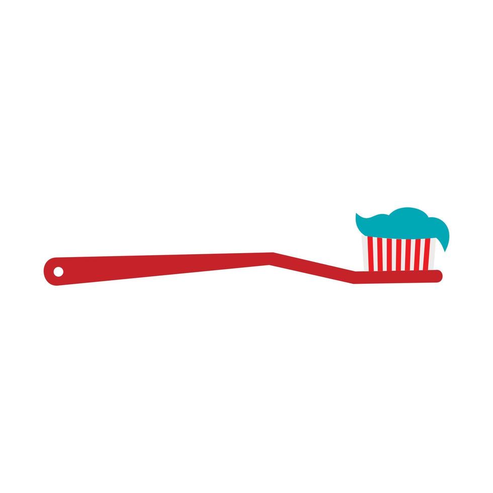 Toothbrush icon, flat style vector