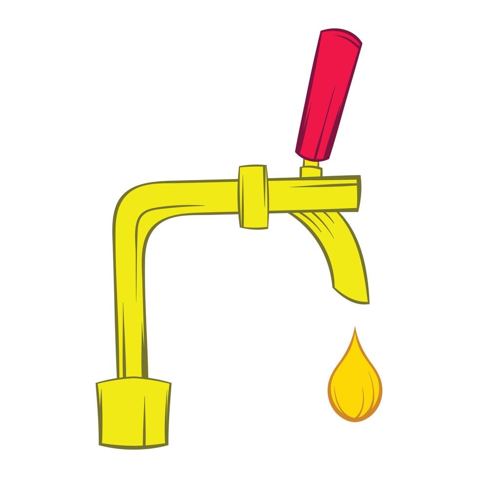 Beer tap icon, cartoon style vector