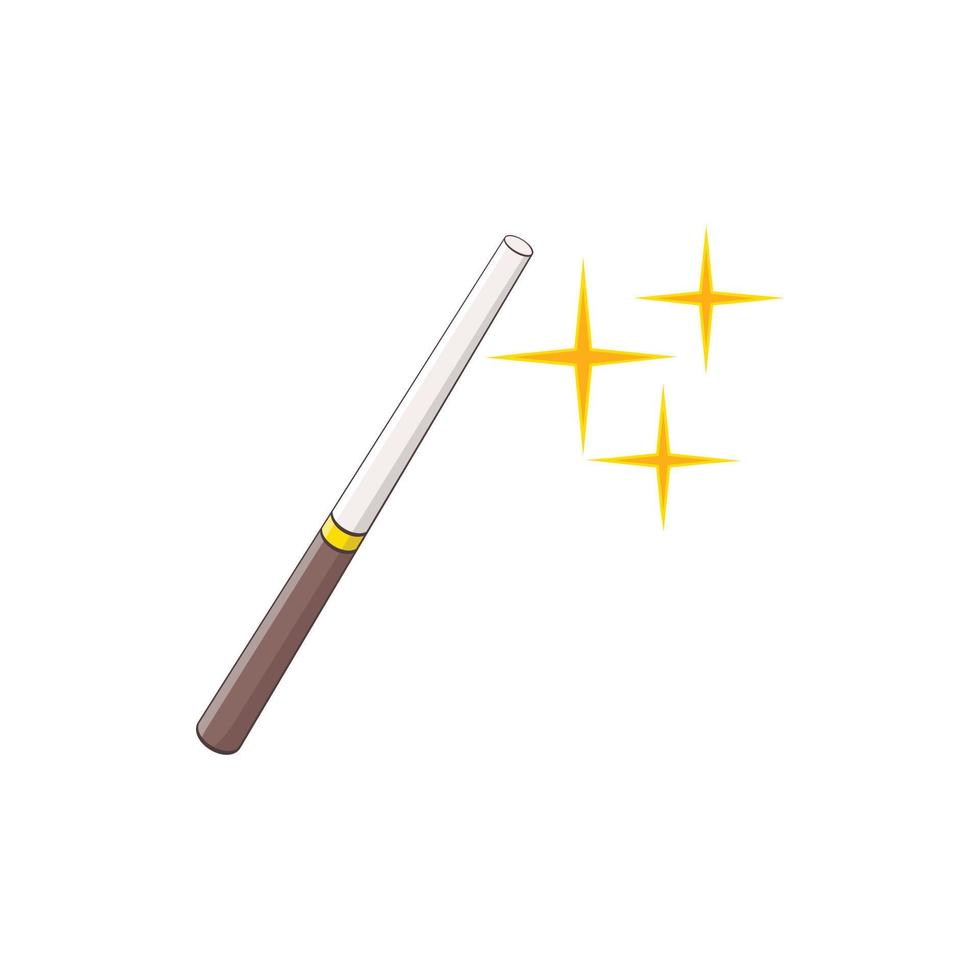 Magic wand icon in cartoon style vector