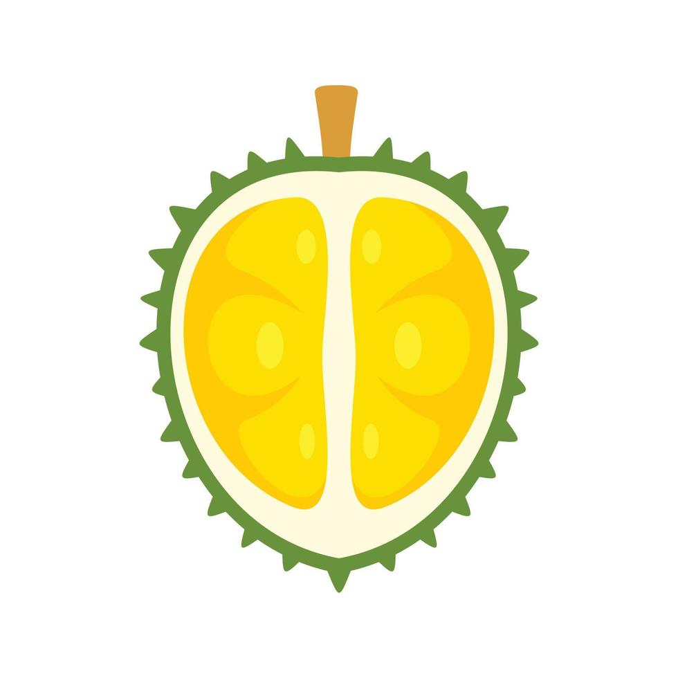 Durian icon, flat style vector