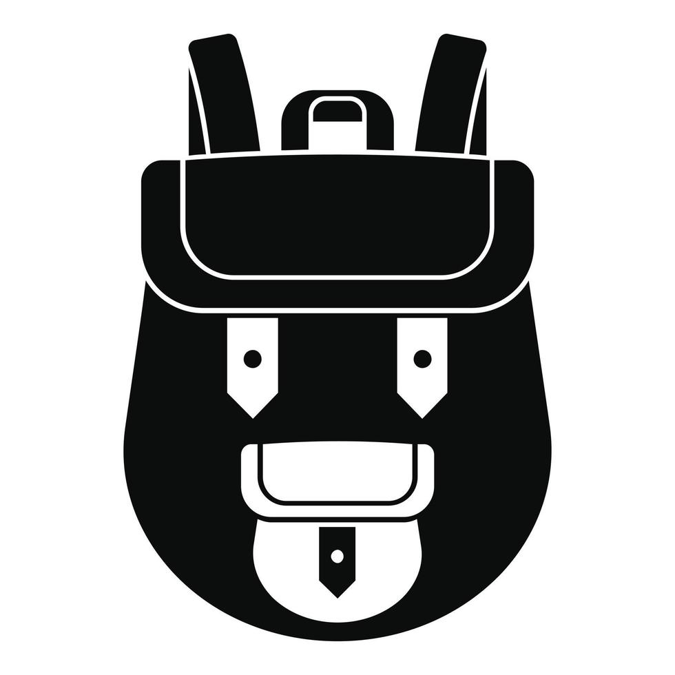 Backpack icon, simple style vector