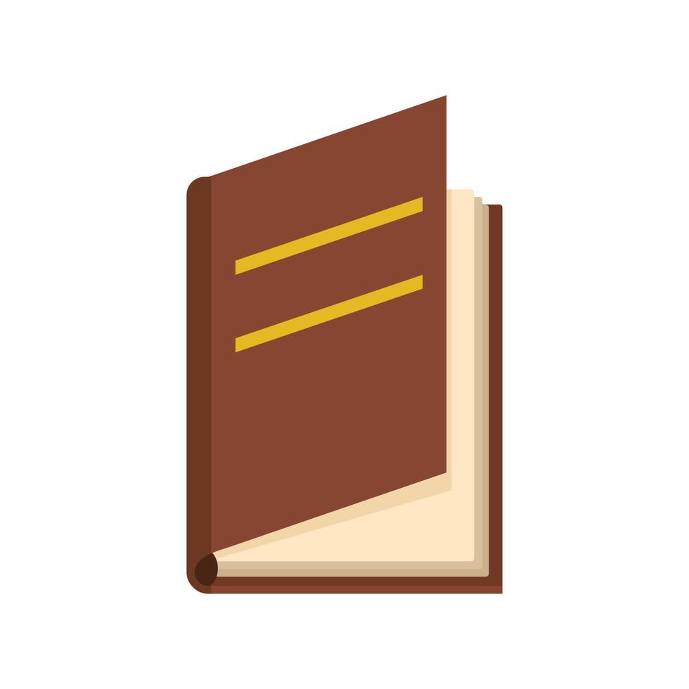Book ajar icon, flat style vector