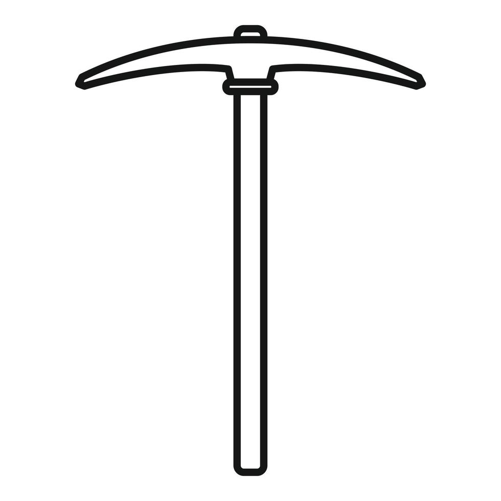Pick axe icon, outline style vector