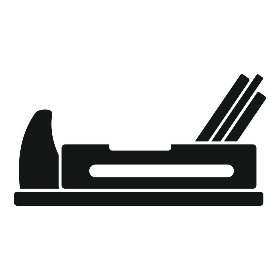 Wood jack plane icon, simple style vector