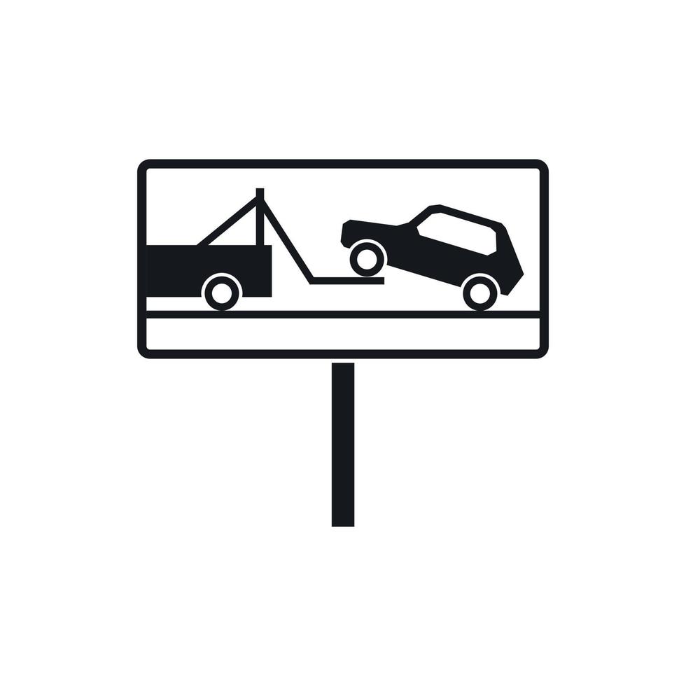 No parking sign icon, simple style vector