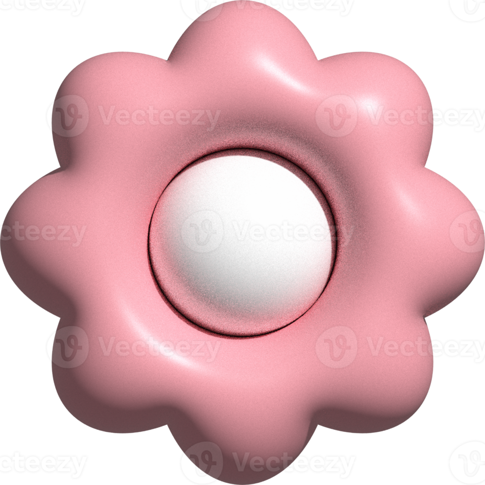 cute 3D blooming flower floral decoration png