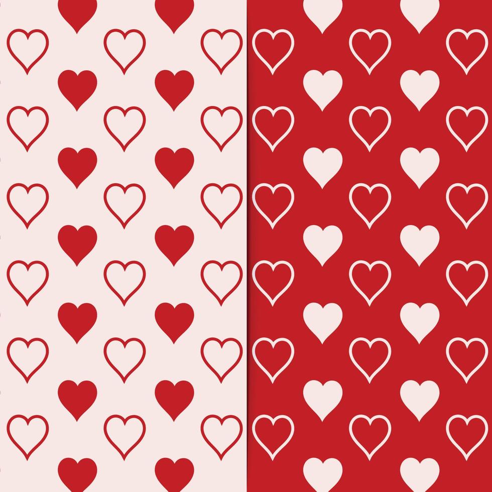 Heart Seamless Patterns vector