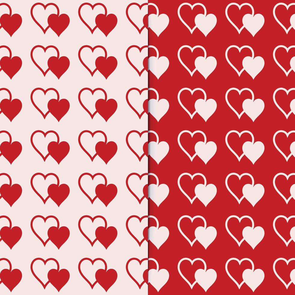 Heart Seamless Patterns vector