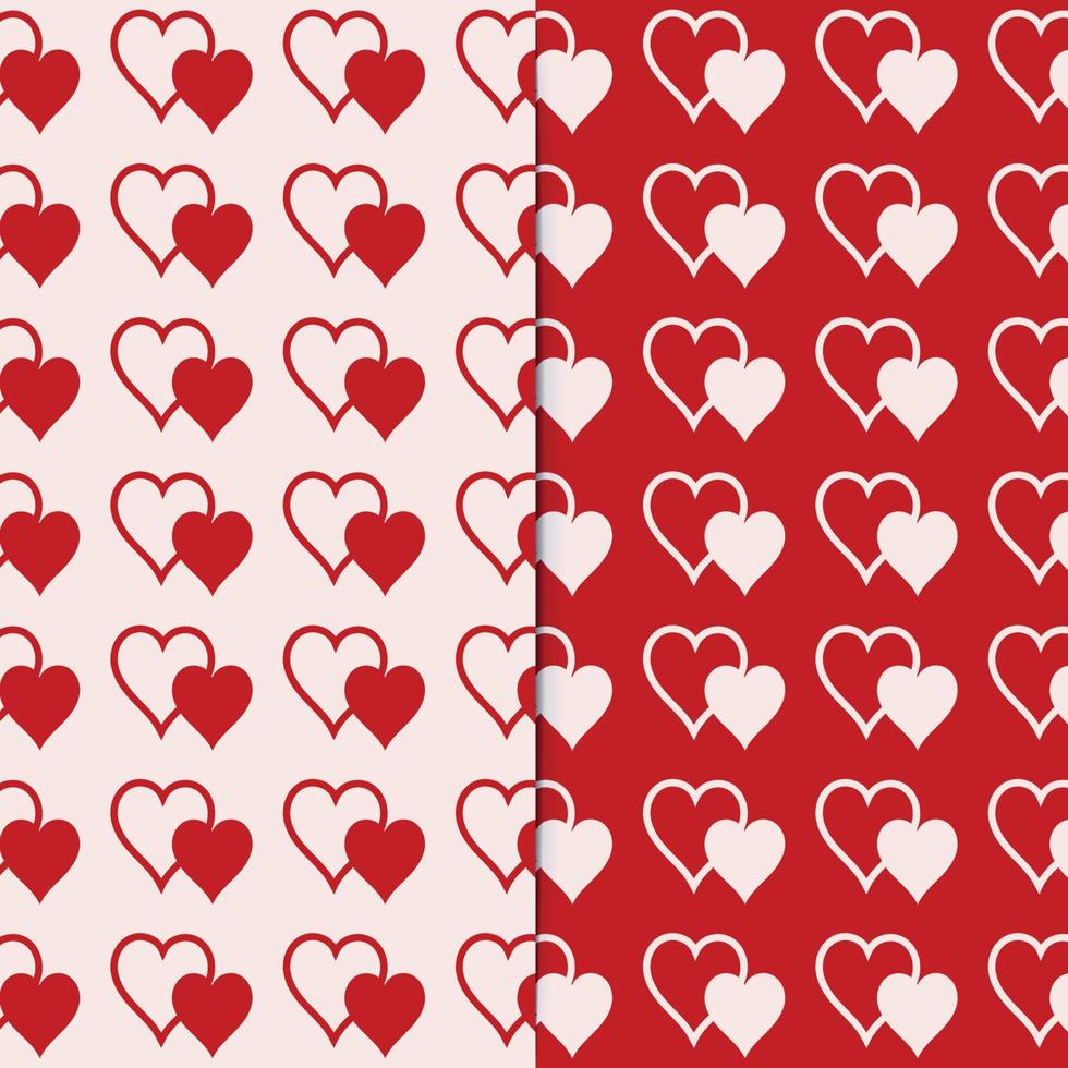 Heart Seamless Patterns vector